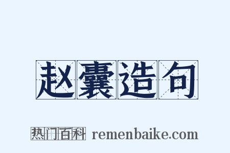 赵囊造句是什么意思的图片